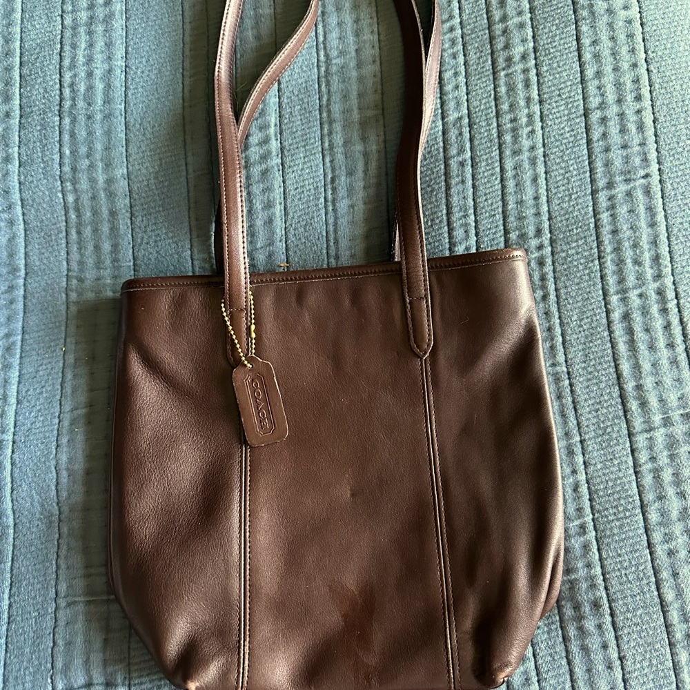 Coach brown lunch tote. Like new.